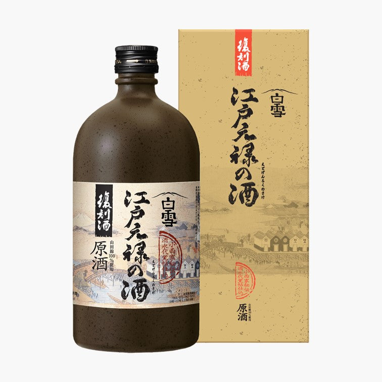 超特撰 白雪 江戸元禄の酒（復刻酒）原酒 720ml瓶詰 化粧箱入 – 長寿蔵