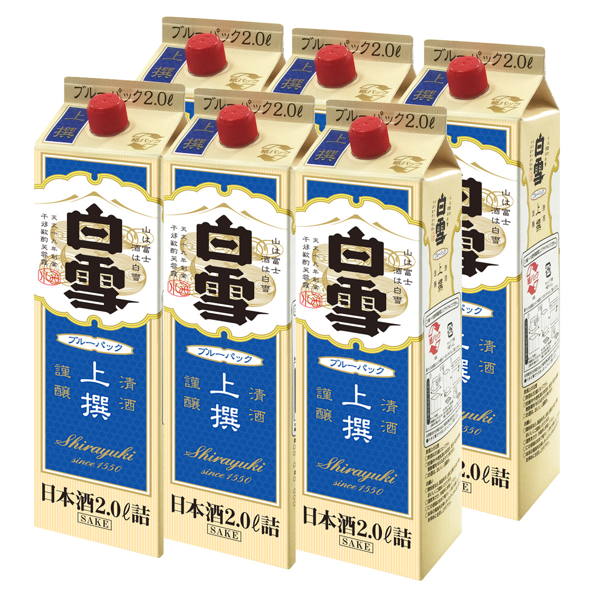 上撰白雪ブルーパック 2Lパック詰×6 – 長寿蔵オンラインショップ【通販】